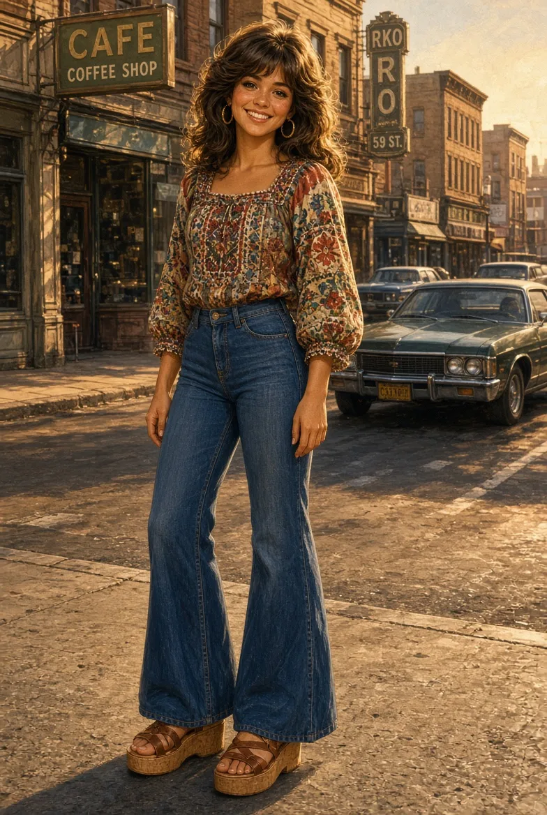 70s Vintage Street Fashion Duo