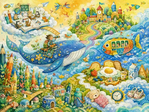 Kids' Dream Watercolor Art