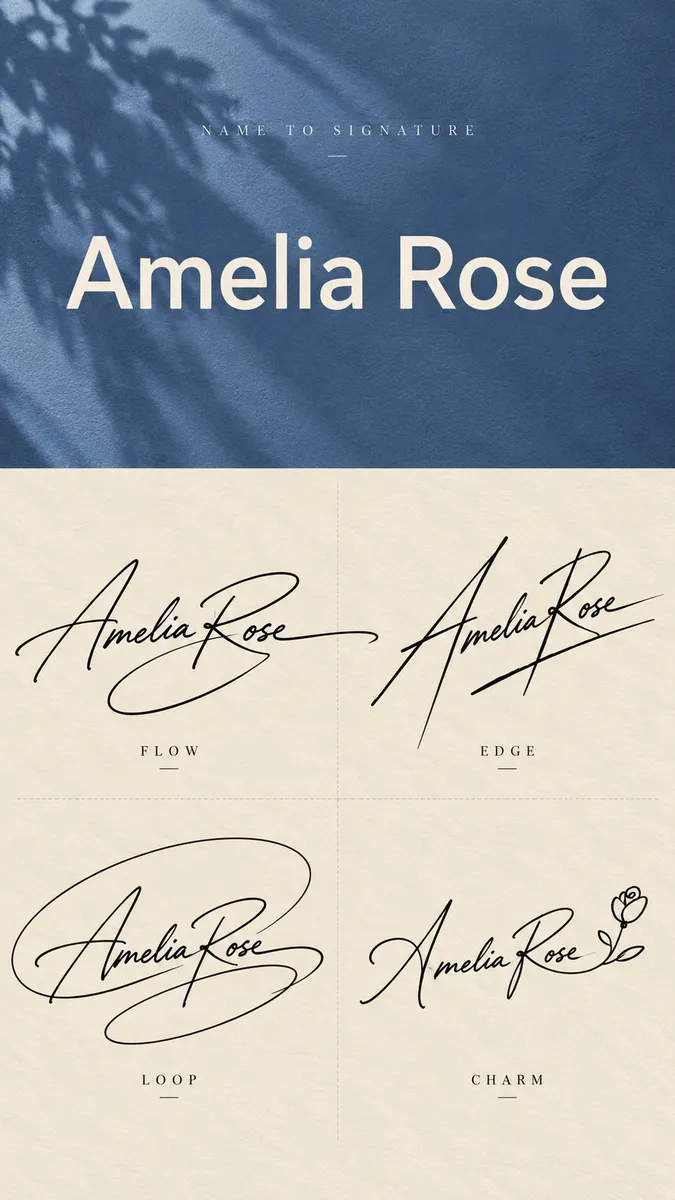 Handwritten Signature Concept Sheet