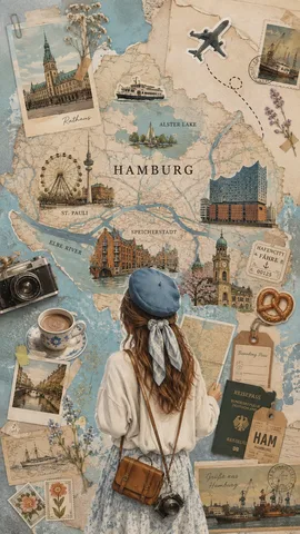 Vintage Travel Collage Poster