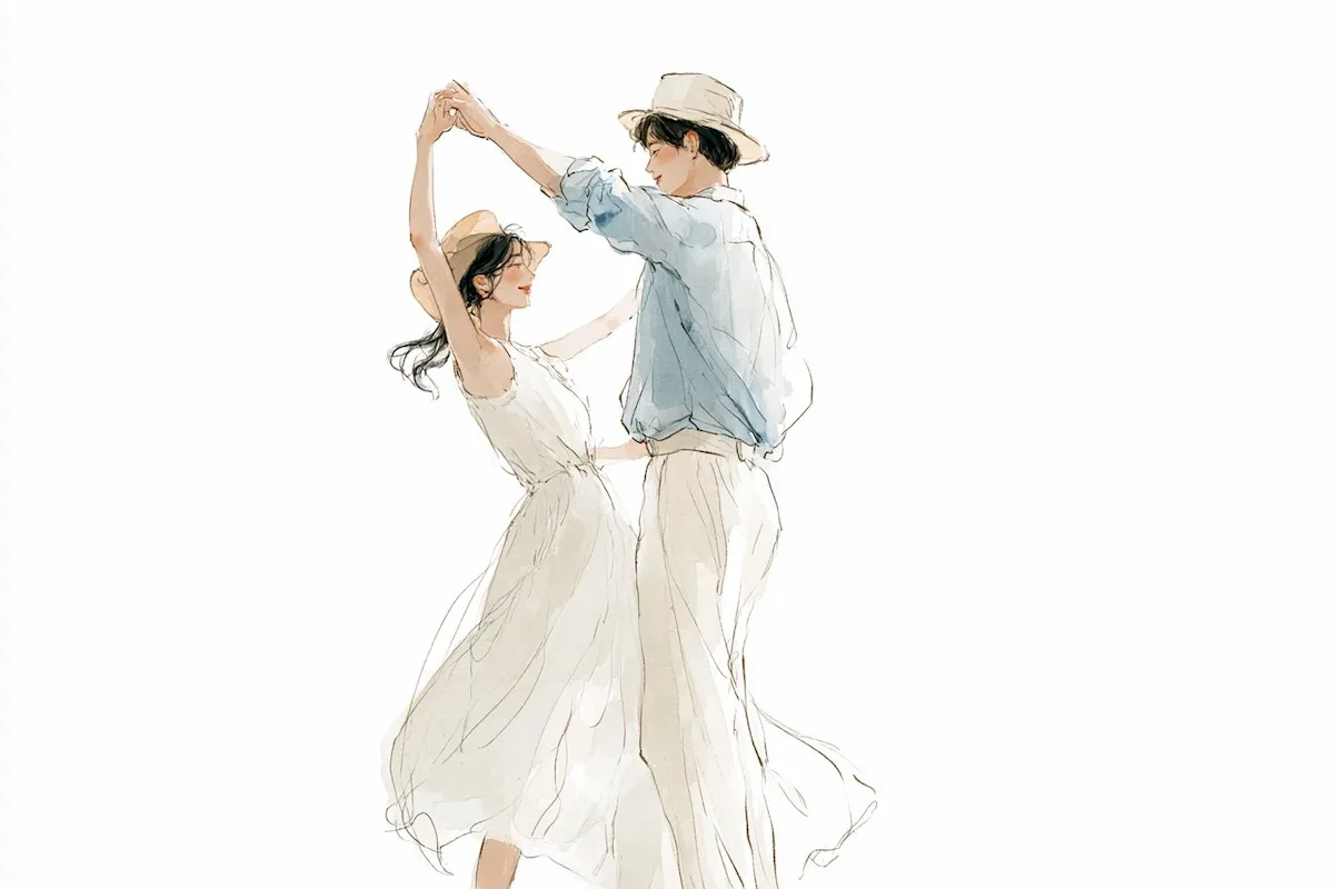 Korean Pastel Romance Watercolor