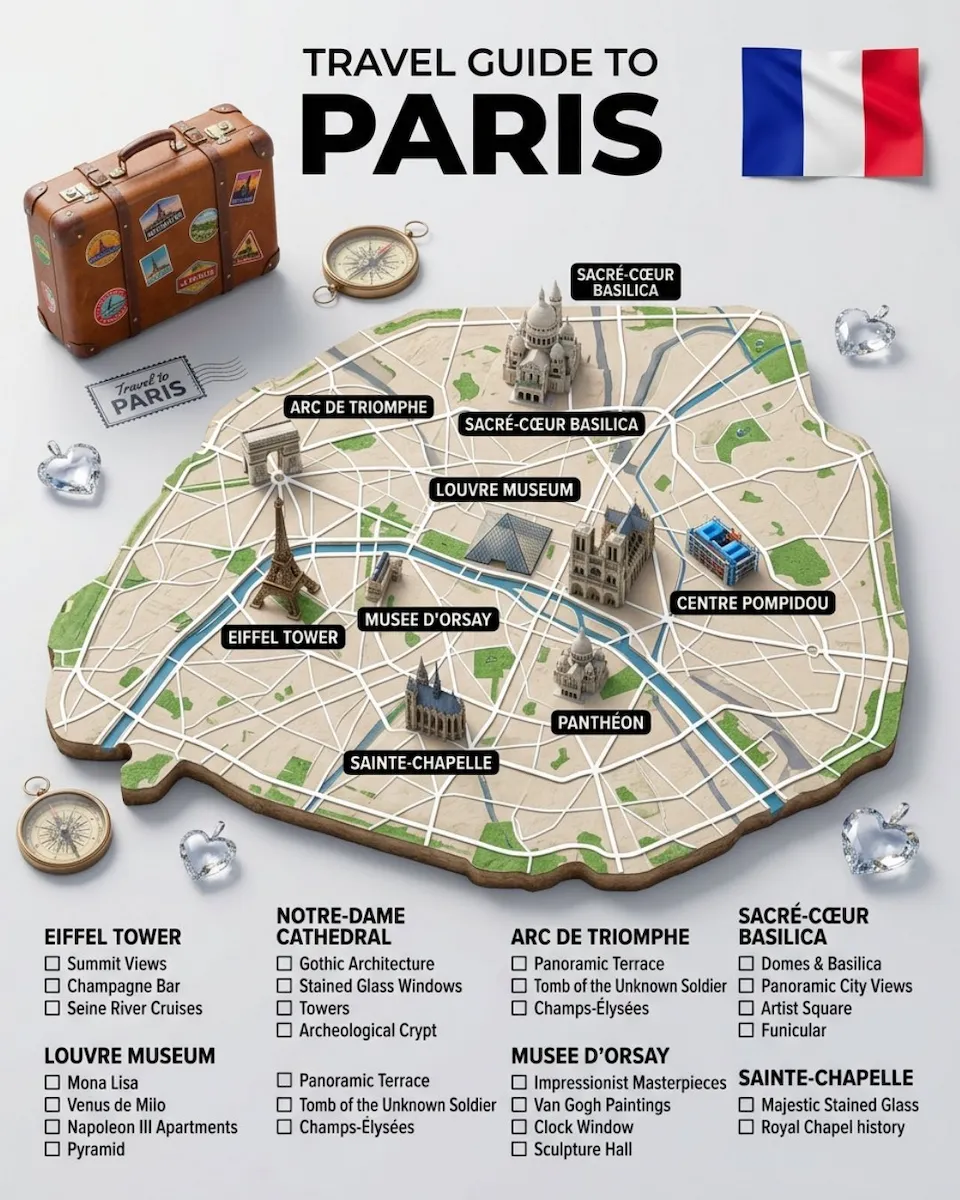 3D Miniature City Travel Guide Poster